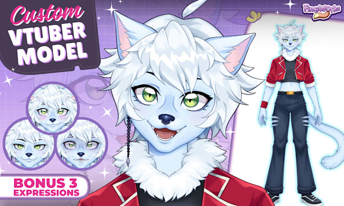 create and rig custom furry vtuber with live2d