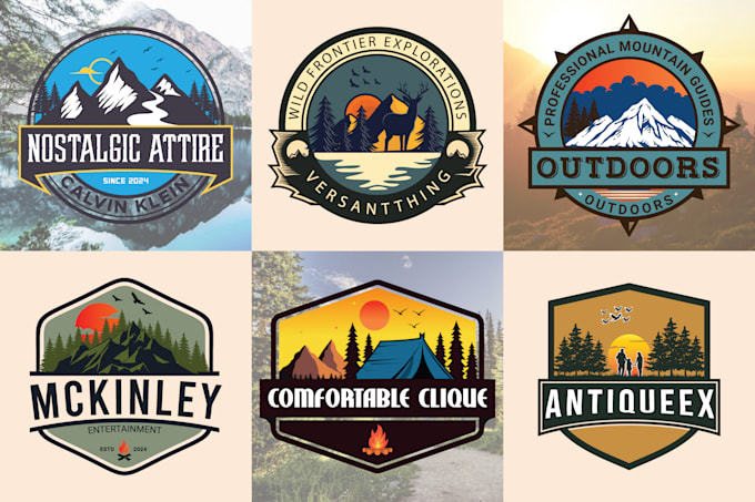 do retro, vintage, mountain, outdoor, adventure, business clothing brand  logo