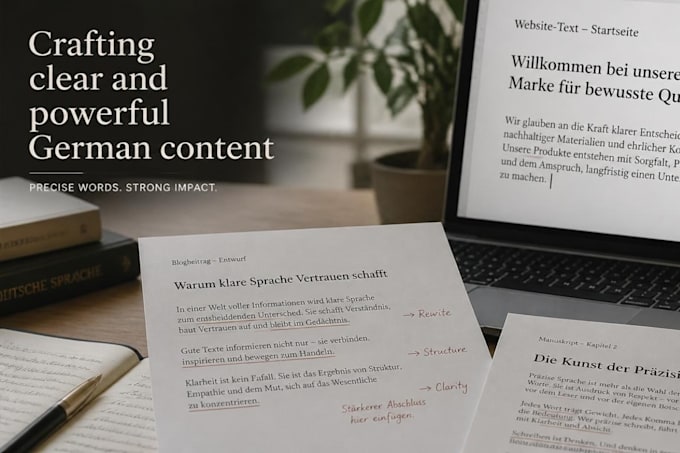 write unique german SEO content