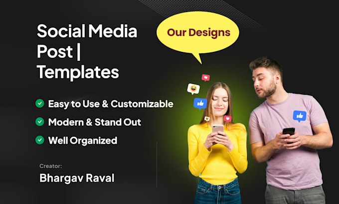 design professional social media posts for your business