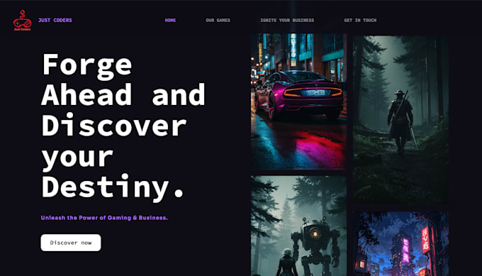 design and build a modern landing page