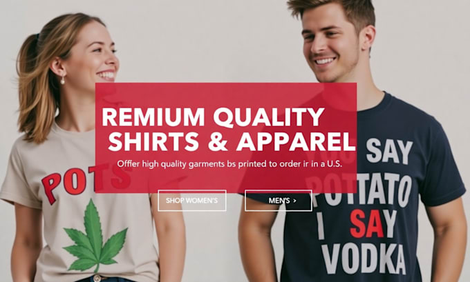 create print on demand shopify store or shopify website