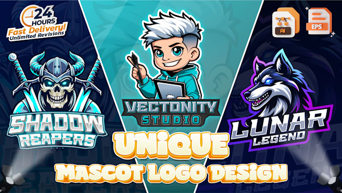 create a custom mascot logo for your brand or esports team