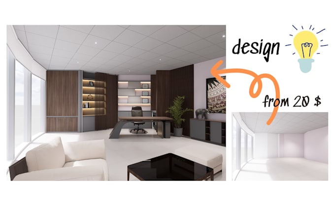 Design 3d interior design, fill furniture, do exterior house by Leens ...