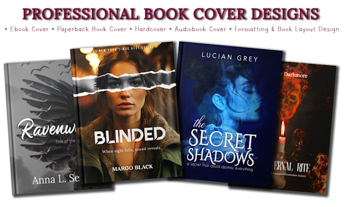 do printable paperback, ebook, amazon kindle, poetry and audiobook covers