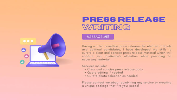 write a compelling and concise press release