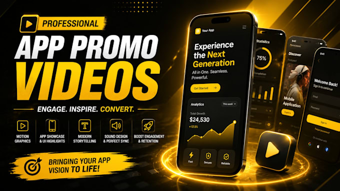 create an engaging app promo video and app explainer video