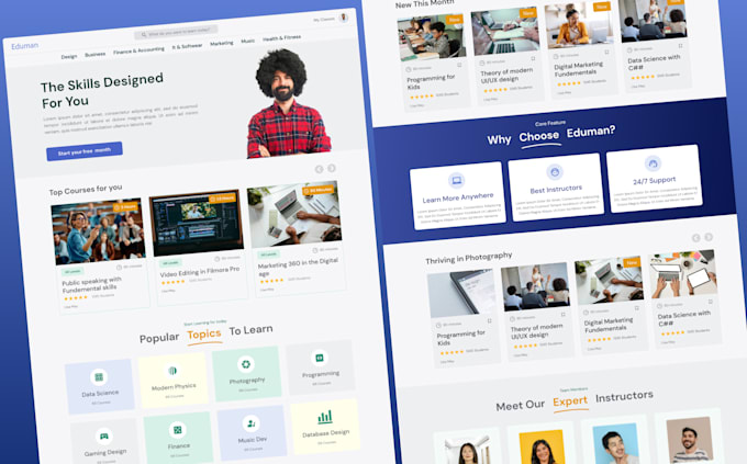 Redesign your website ui ux in figma by Tareqrahaman | Fiverr