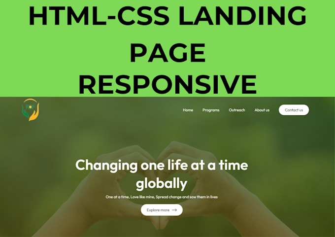 Build responsive html landing pages or one page website by Udorsini ... image.
