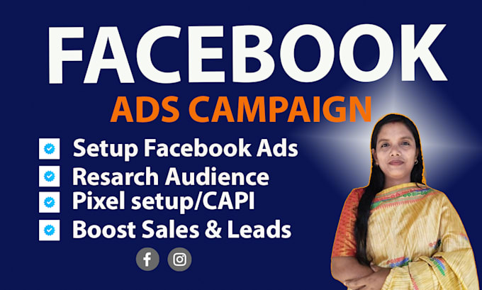 setup and manage facebook and instagram ads campaign