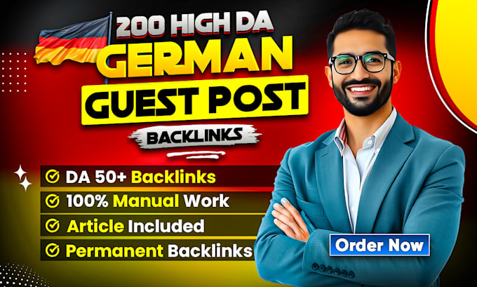 do manual SEO german backlinks via german guest post high da de link building