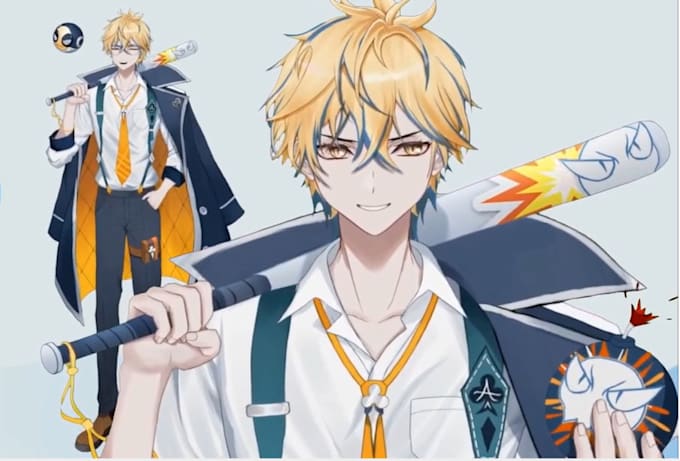 Draw 2d vtuber model live2d vtuber model and rig by Kattayt Fiverr