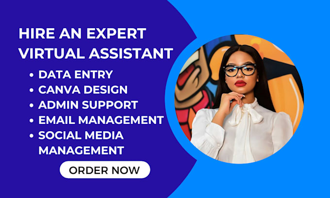 executive virtual assistant admin support social media post data entry va