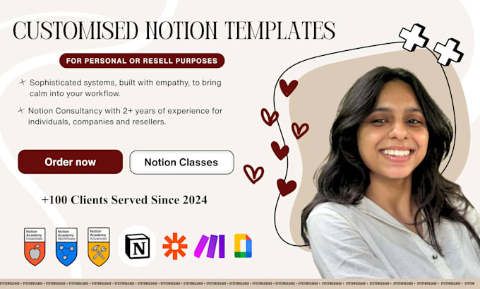 be your notion expert to design aesthetic custom notion templates