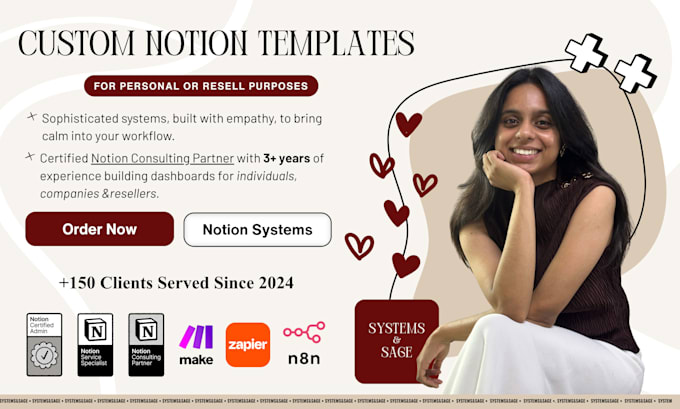 be your notion expert to design aesthetic custom notion templates