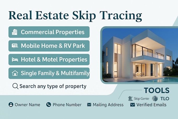 do skip tracing to find property owners and real estate leads