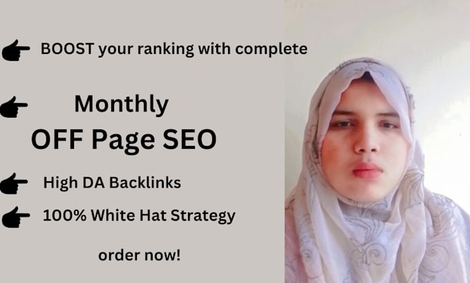 provide monthly SEO by high quality backlinks
