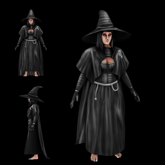 create professional characters hand painted stylized and realistic