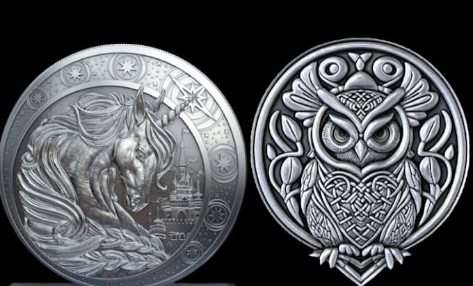 3d bas relief 3d character coin model 3d coin model by Shogostudio | Fiverr