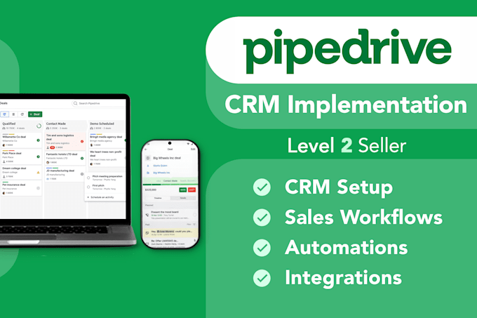 be your pipedrive consultant, CRM expert, implement automation