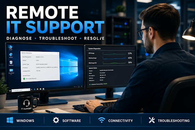 troubleshoot and fix windows PC and IT technical issues