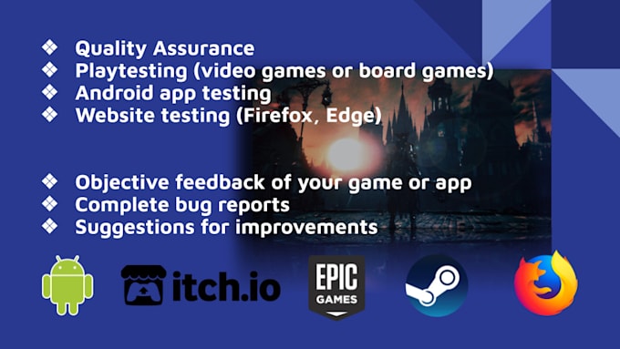 playtest your game and give feedback