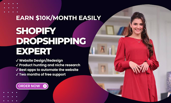 build profitable shopify dropshipping store or shopify website