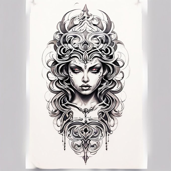 Design a professional tattoo design template by Flauduito Fiverr