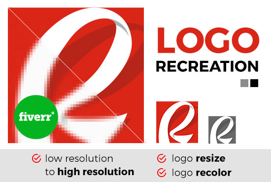recreate your logo in high resolution