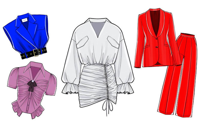 draw professional technical sketches for fashion design
