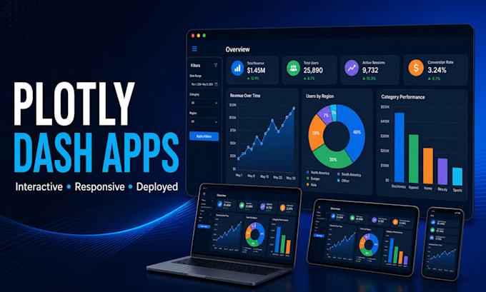 build a custom plotly dash python dashboard and web app