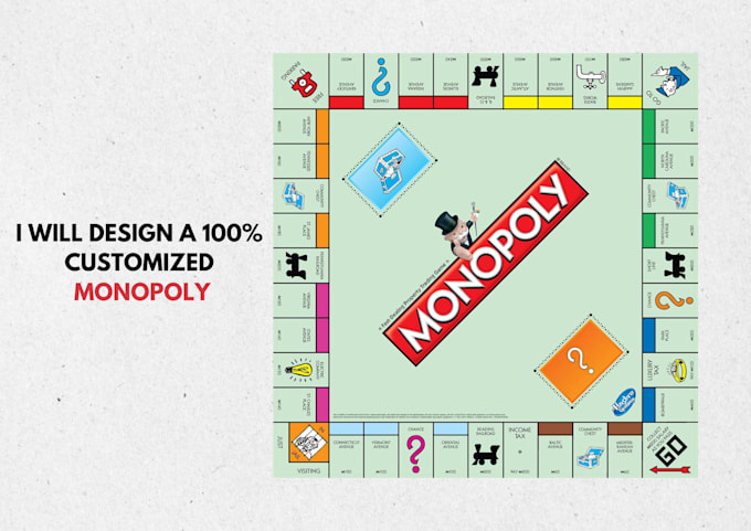 design a custom monopoly style board game