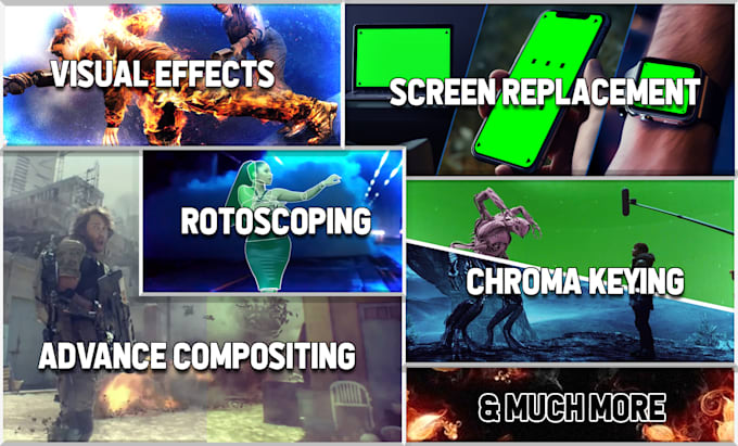vfx, screen replacement, chroma keying, rotoscoping, cleanup