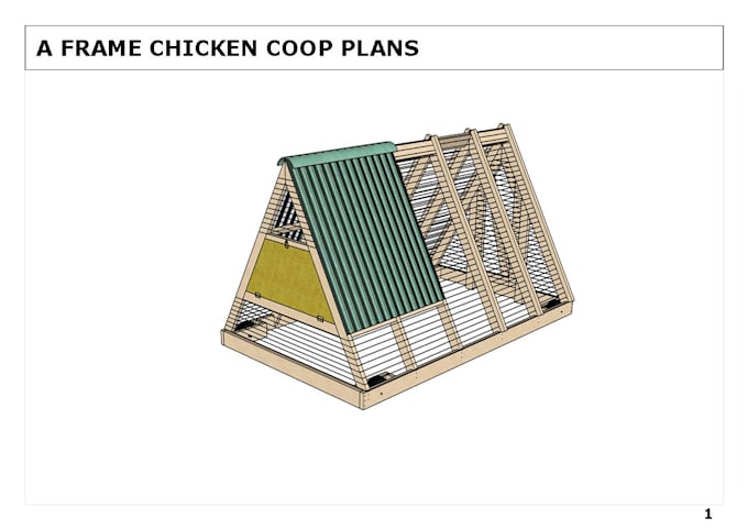 draw your chicken coop, rabbit coop, duck coop DIY woodworking project plans