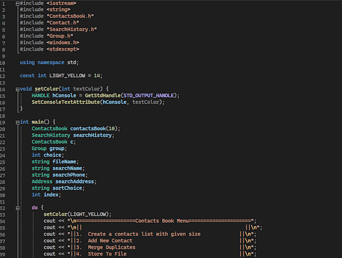 write c cpp programs and projects for you