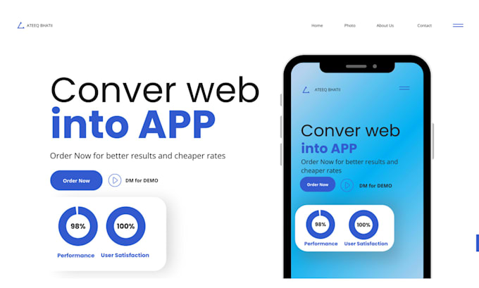 convert website into android and IOS app