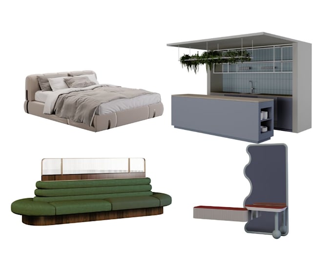 do 3d furniture modeling and rendering