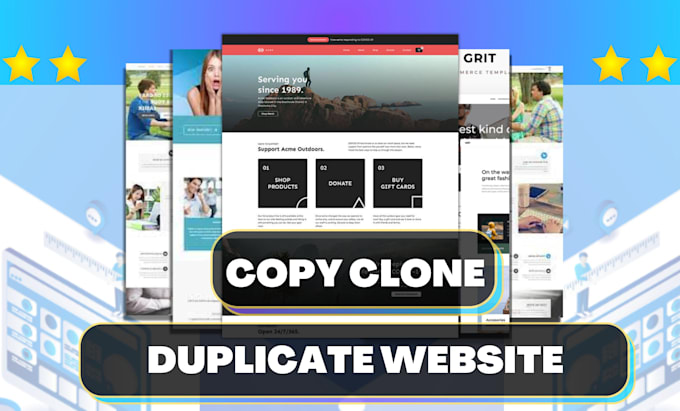 copy clone website replicate website or redesign website