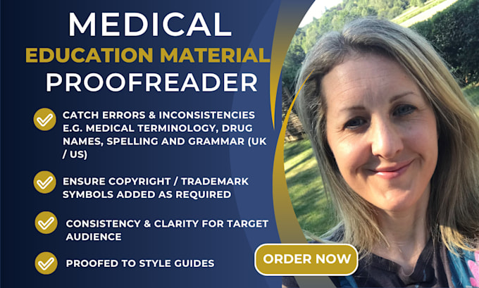 proofread your medical education materials
