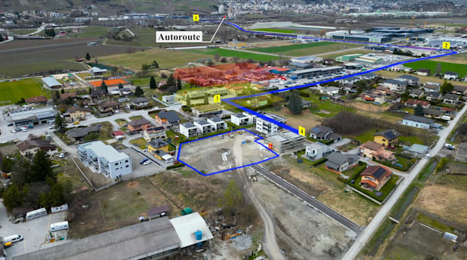 do a property lines and callout title for real estate videos