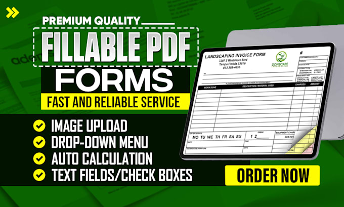 create fillable pdf forms or design fillable pdf form