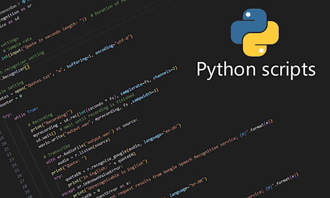 Make a python script by Finaldero | Fiverr