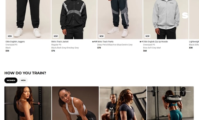 design y2k website streetwear website fashion store for clothing website