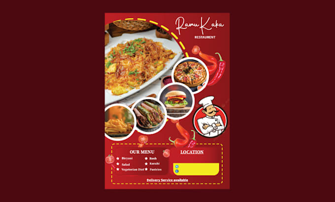 do an amazing menu design,  restaurent menu design