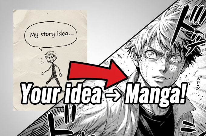 transform your idea into a stunning manga page