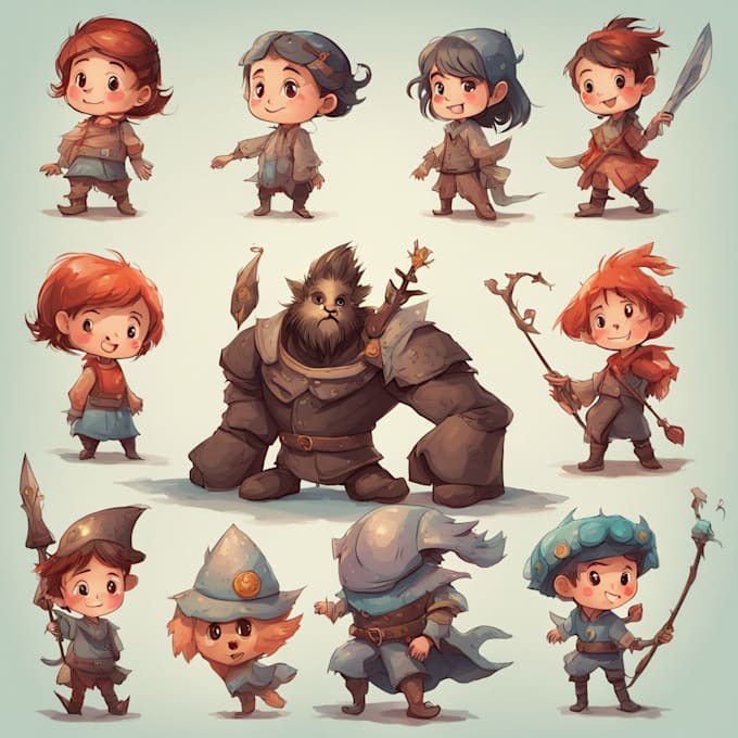 create fantasy characters and backgrounds