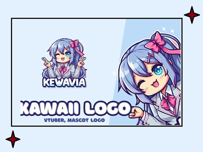Create a cute and kawaii cartoon mascot logo by Dynamiciran | Fiverr