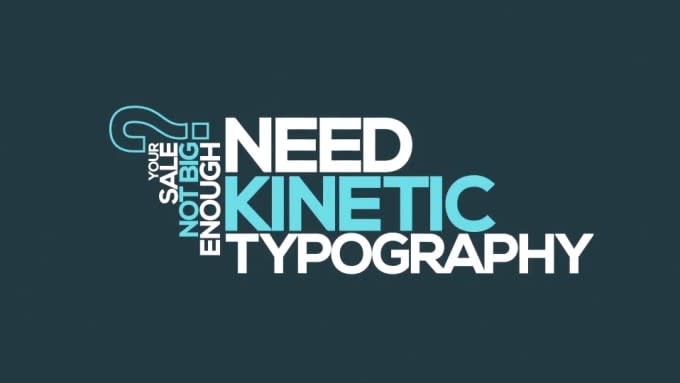 create kinetic typography video
