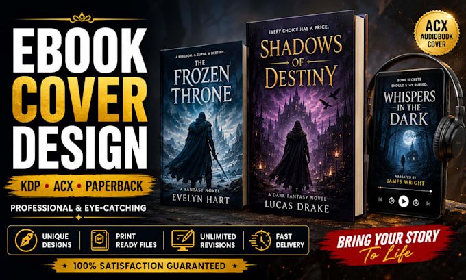 illustrate your ebook, acx, and book cover design