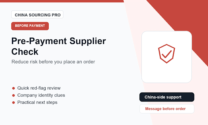 check a chinese supplier before you pay or place an order